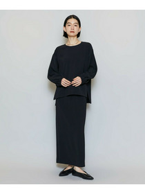 【MOGA】【Lサイズ】マカロンツイルストレートロングスカート 詳細画像 ブラック 14