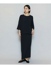 【MOGA】【Lサイズ】マカロンツイルストレートロングスカート 詳細画像 ブラック 4