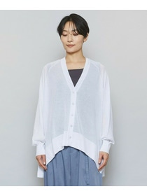 【MOGA】【Lサイズ】ハイゲージシアーラグランスリーブカーディガン 詳細画像 ブラック 19