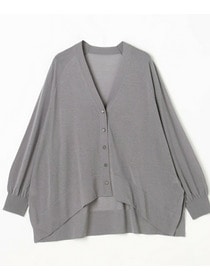 【MOGA】【Lサイズ】ハイゲージシアーラグランスリーブカーディガン 詳細画像 ブラック 22