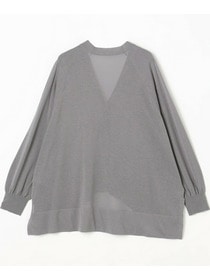 【MOGA】【Lサイズ】ハイゲージシアーラグランスリーブカーディガン 詳細画像 ブラック 23