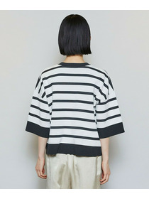 【MOGA】【Lサイズ】リバーシブルボーダーニットトップス 詳細画像 グリーン系その他 20