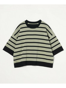 【MOGA】【Lサイズ】リバーシブルボーダーニットトップス 詳細画像 グリーン系その他 21