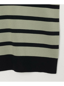 【MOGA】【Lサイズ】リバーシブルボーダーニットトップス 詳細画像 グリーン系その他 25