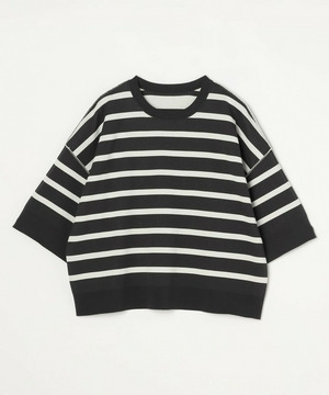 【MOGA】【Lサイズ】リバーシブルボーダーニットトップス 詳細画像 ホワイト系その他 2