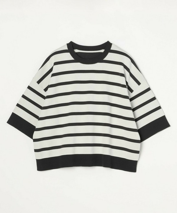 【Lサイズ】リバーシブルボーダーニットトップス【Lサイズ】リバーシブルボーダーニットトップス