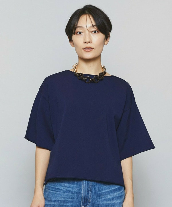 【Lサイズ】カーリングニットクロップドトップス 詳細画像 ネイビー 2