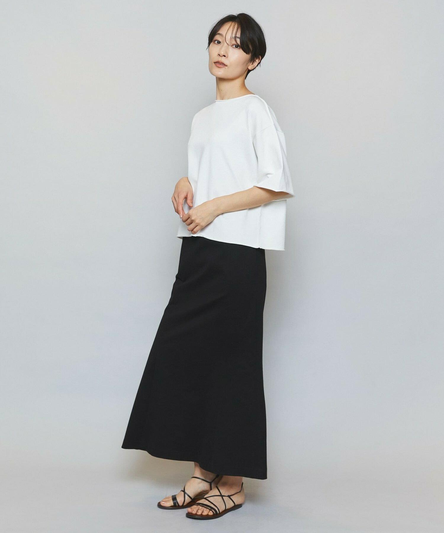 【MOGA】【Lサイズ】カーリングニットクロップドトップス 詳細画像 オレンジ 12