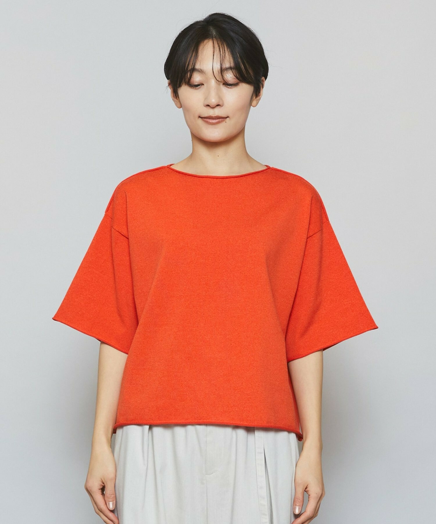 【MOGA】【Lサイズ】カーリングニットクロップドトップス 詳細画像 オレンジ 19