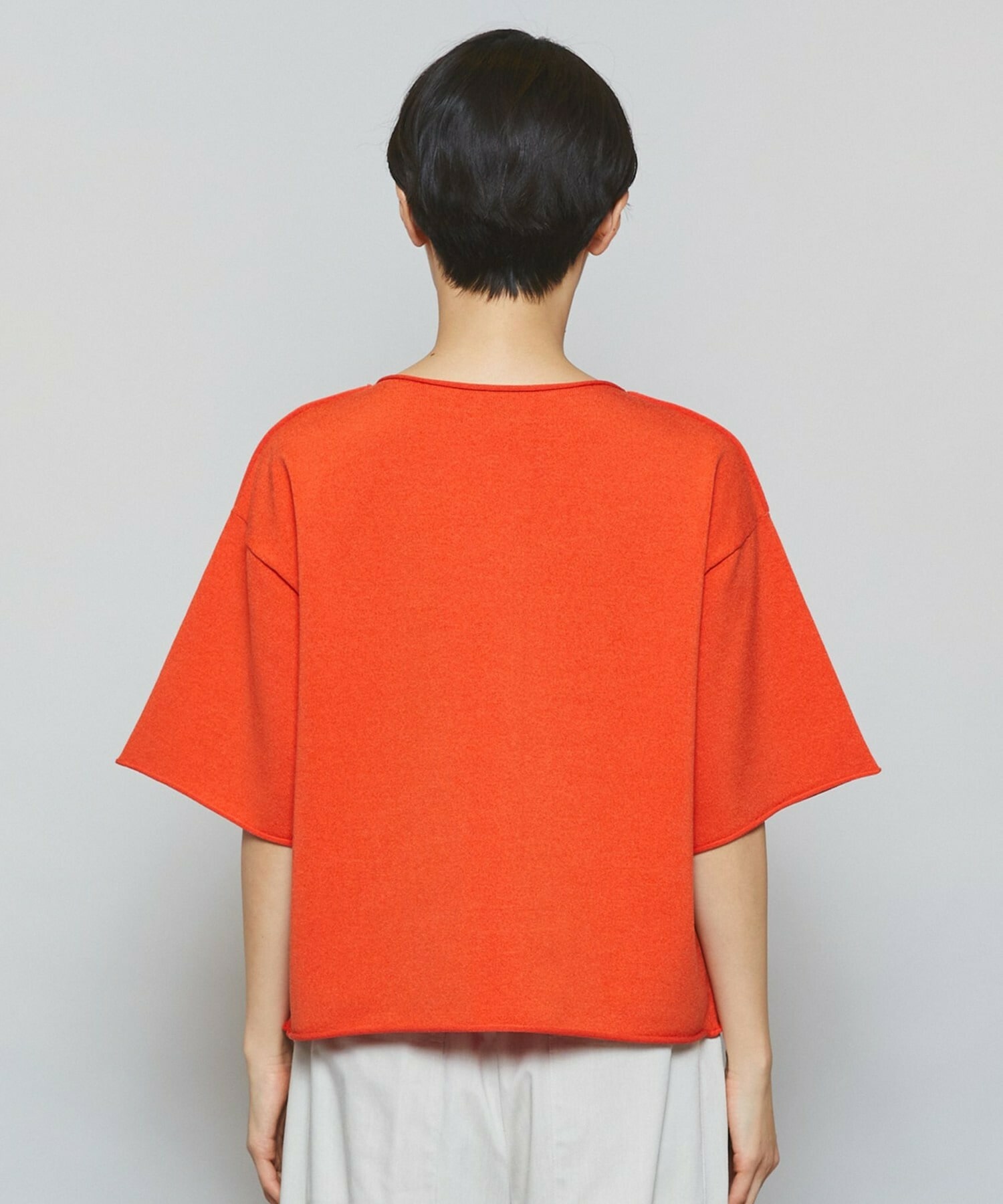 【MOGA】【Lサイズ】カーリングニットクロップドトップス 詳細画像 オレンジ 21