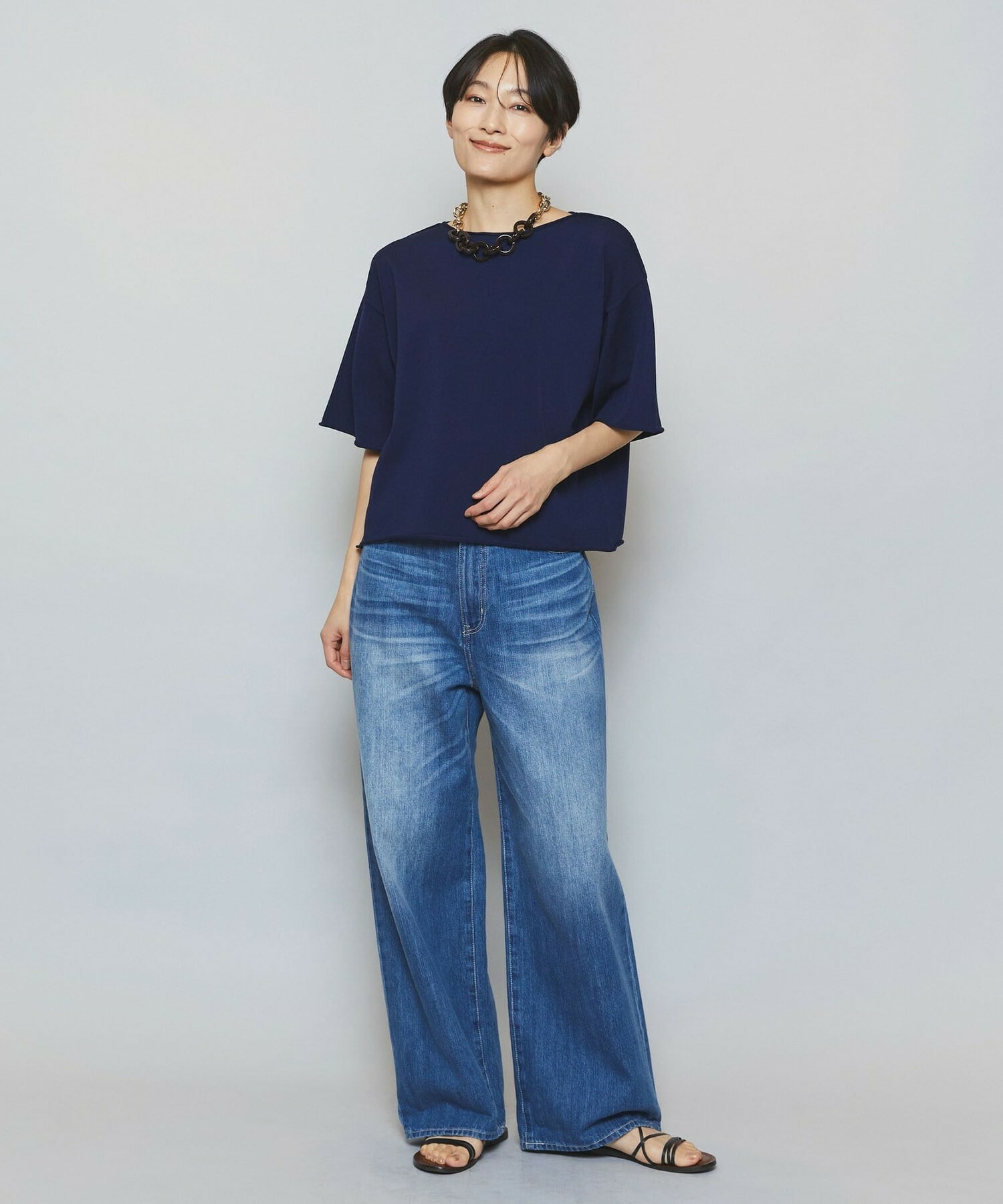 【MOGA】【Lサイズ】カーリングニットクロップドトップス 詳細画像 オレンジ 3