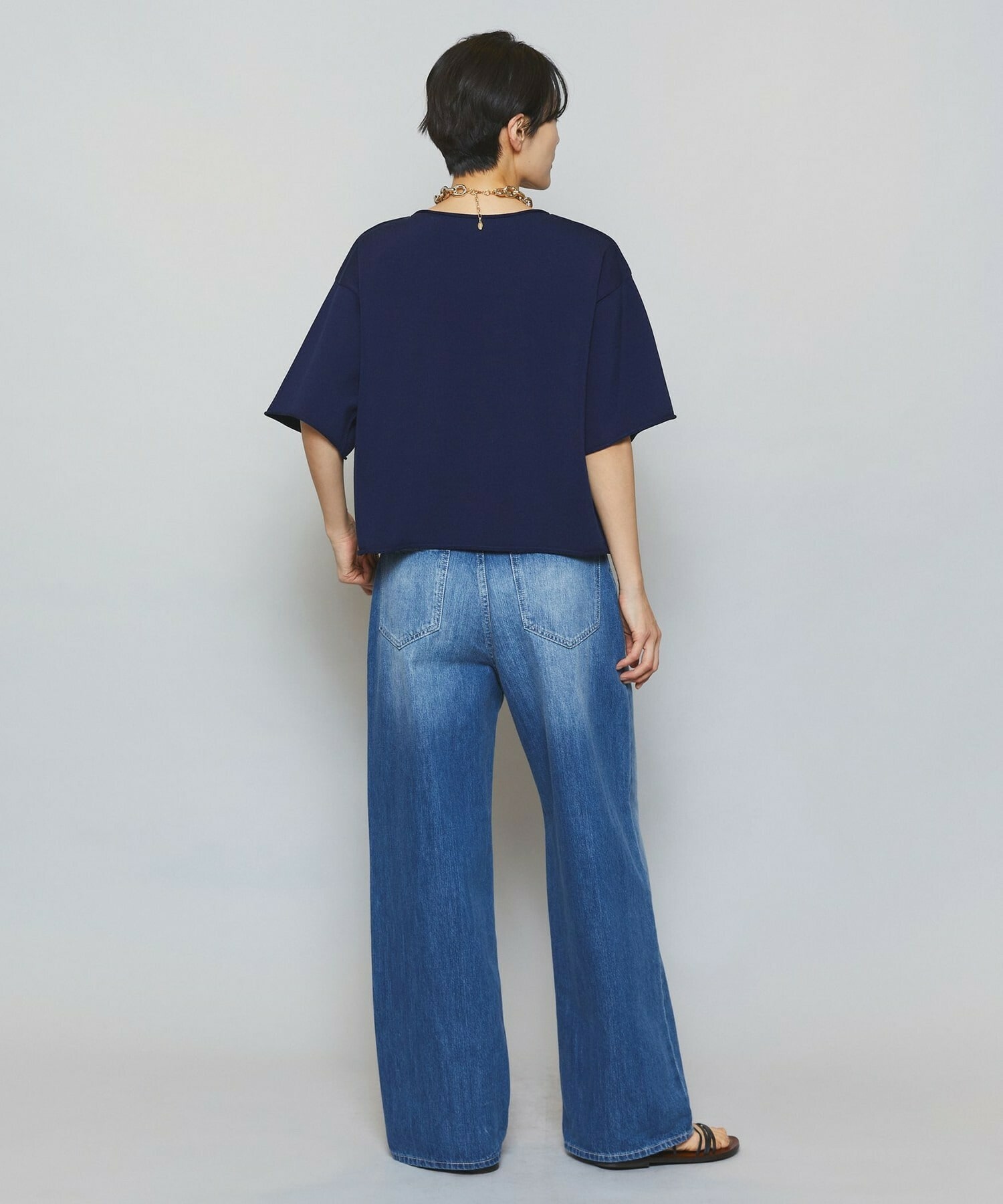 【MOGA】【Lサイズ】カーリングニットクロップドトップス 詳細画像 オレンジ 5