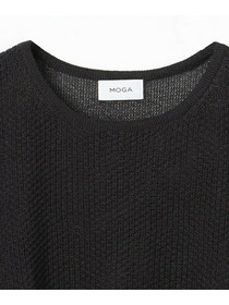 【MOGA】【Lサイズ】TAKUMIドロップショルダーニット 詳細画像 ブラック 24