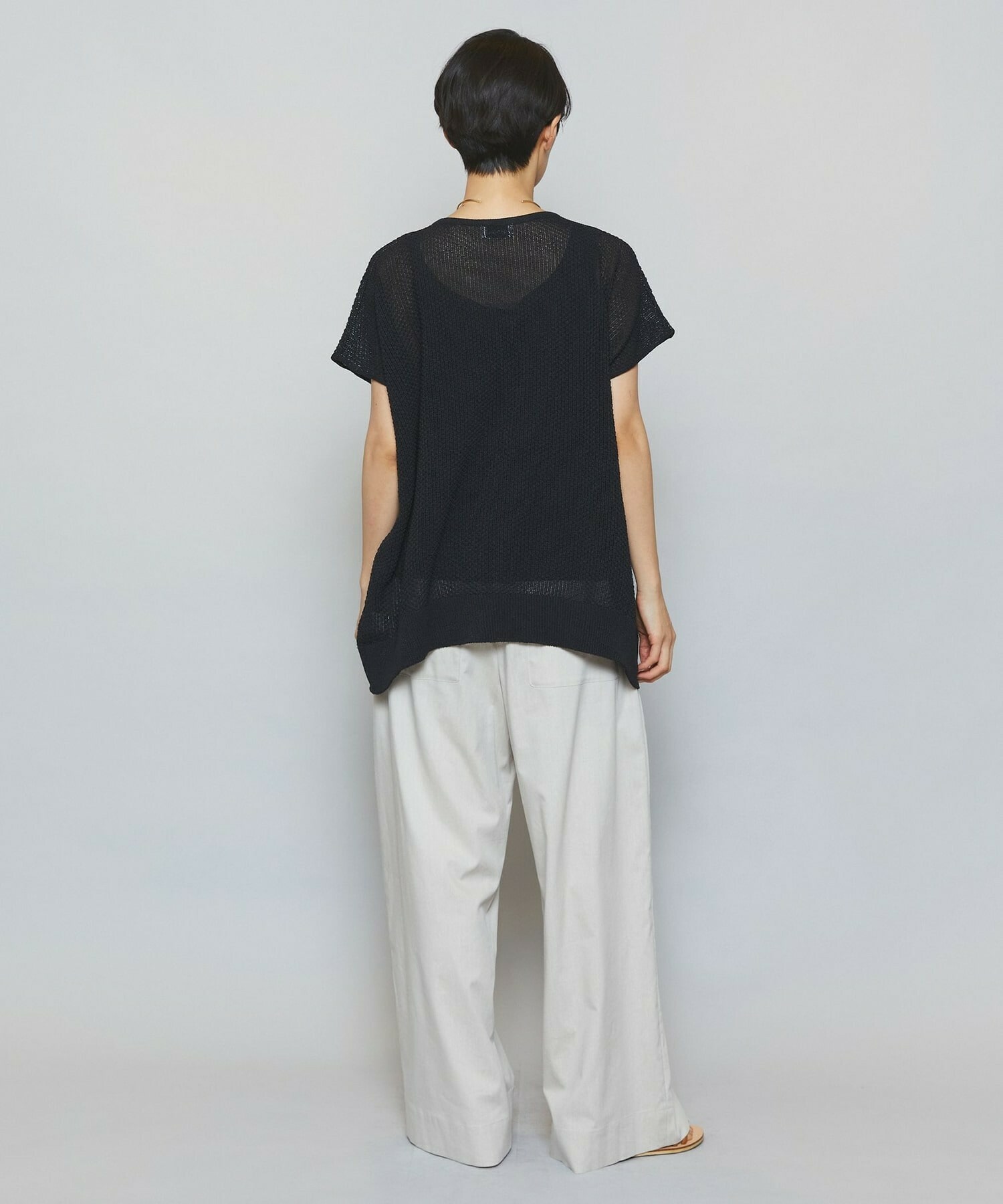 【MOGA】【Lサイズ】TAKUMIドロップショルダーニット 詳細画像 ブラック 5