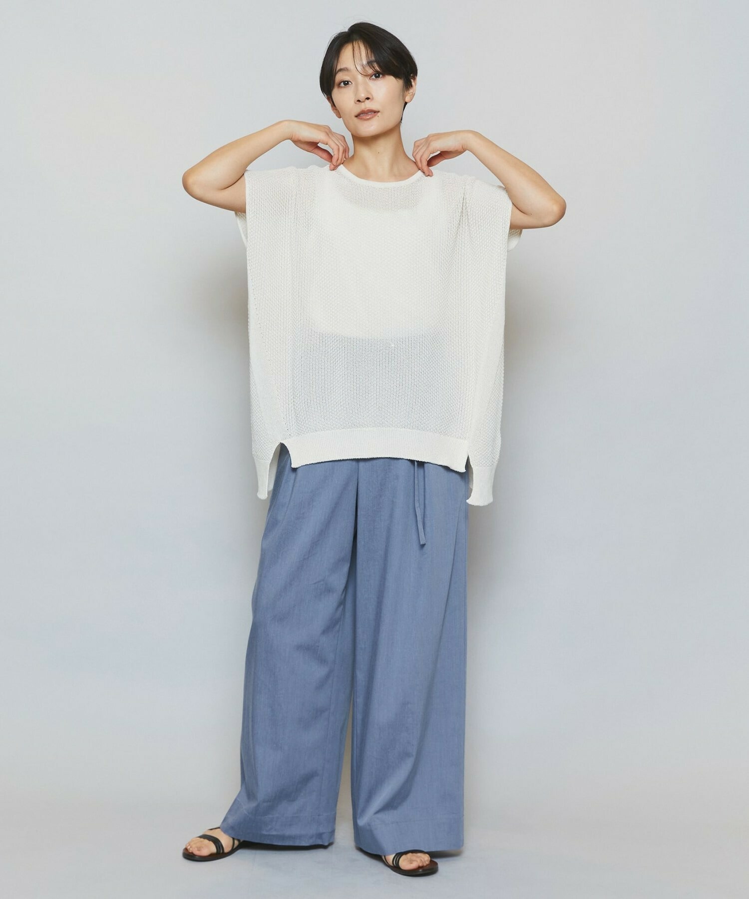 【MOGA】【Lサイズ】TAKUMIドロップショルダーニット 詳細画像 ブラック 8