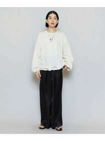 【MOGA】【Lサイズ】ストレッチフライスギャザータックトップス 詳細画像 オフホワイト 8