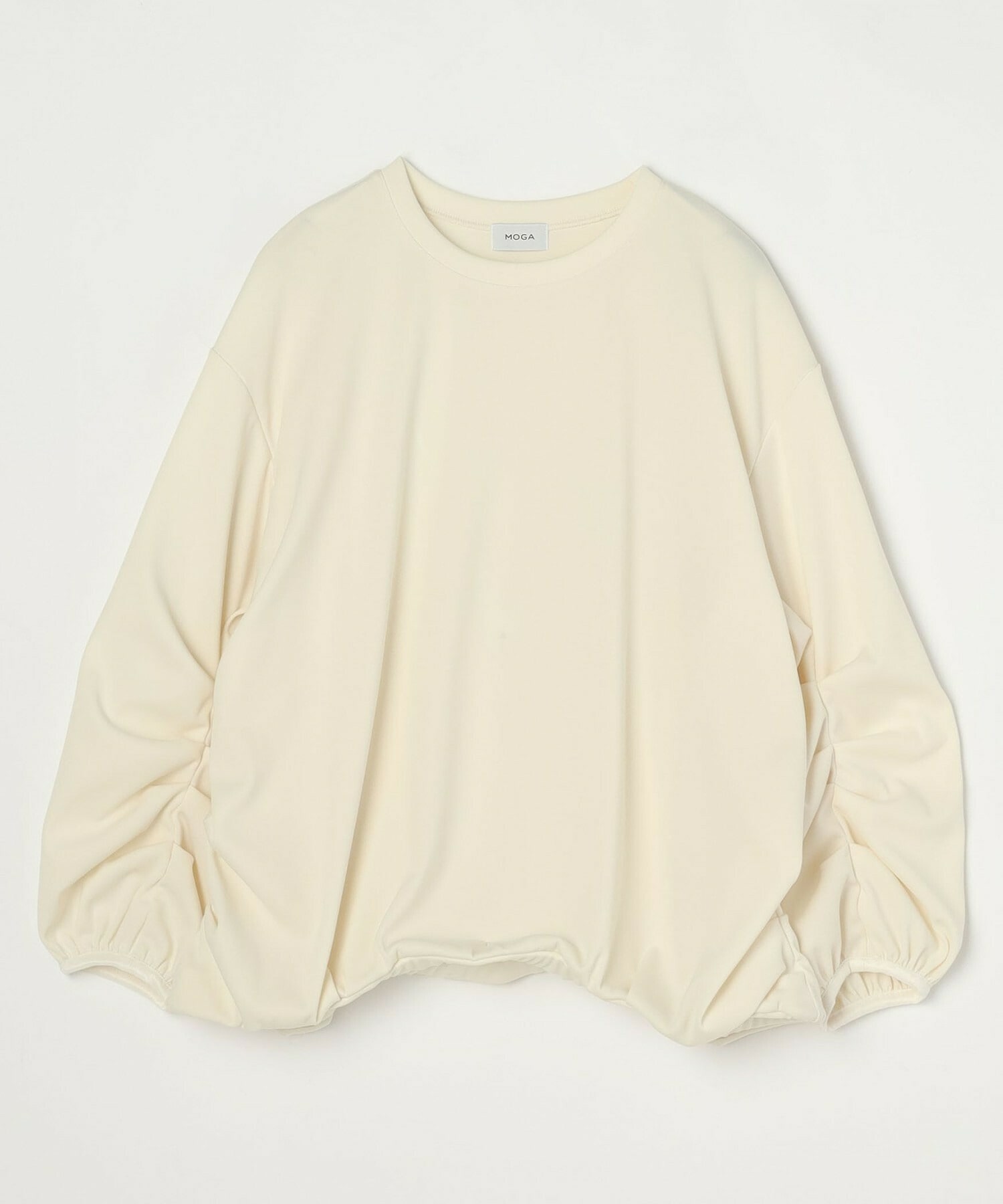 【MOGA】【Lサイズ】ストレッチフライスギャザータックトップス 詳細画像 オフホワイト 1