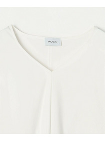 【MOGA】【Lサイズ】クールトリコットVネックドルマンスリーブトップス 詳細画像 ブラック 18