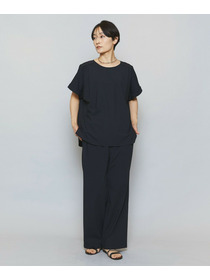 【MOGA】【Lサイズ】クールトリコットクルーネックトップス 詳細画像 ブラック 2