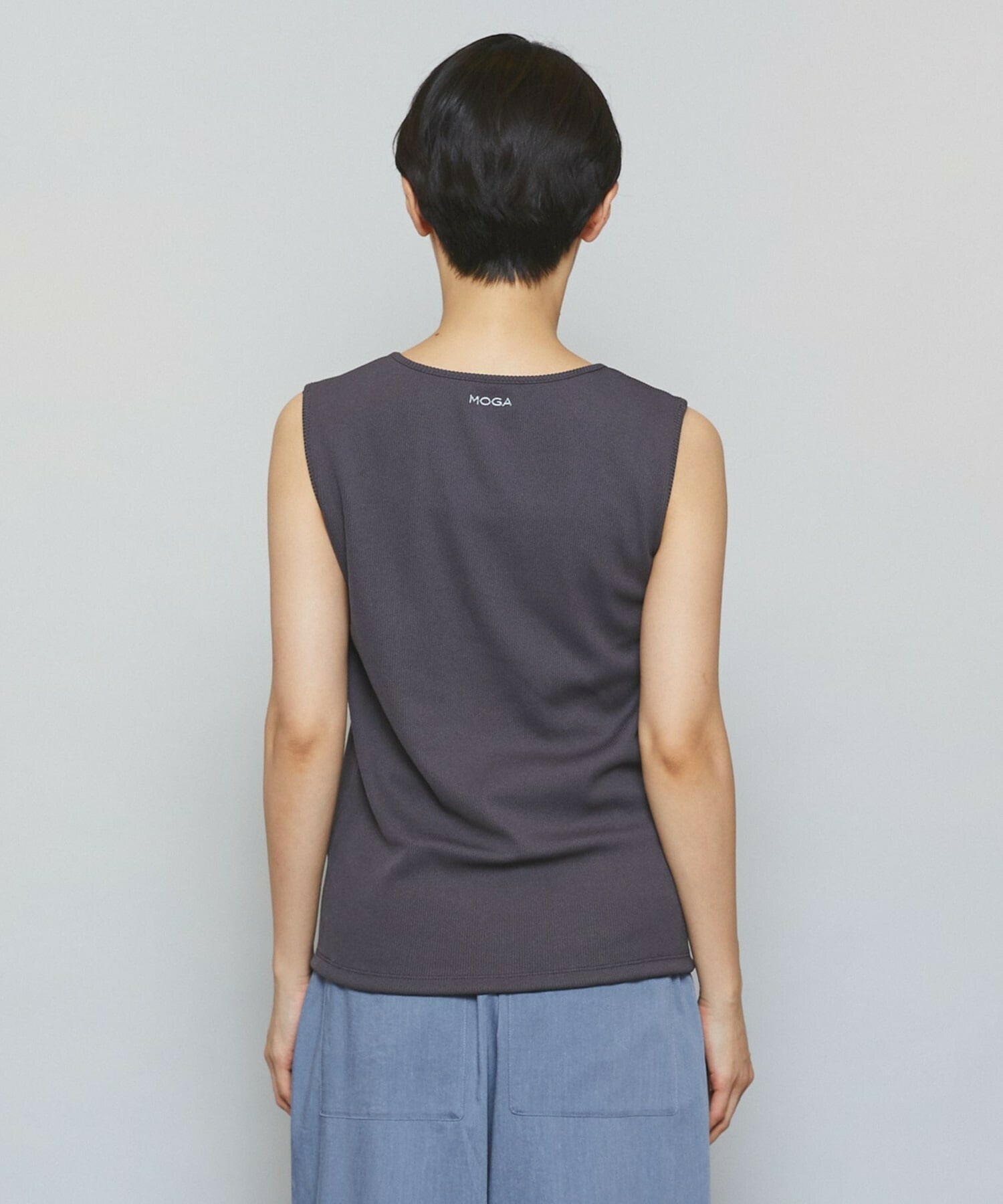 【MOGA】【Lサイズ】ハイテンションテレコリブジャージータンクトップ 詳細画像 ネイビー 21