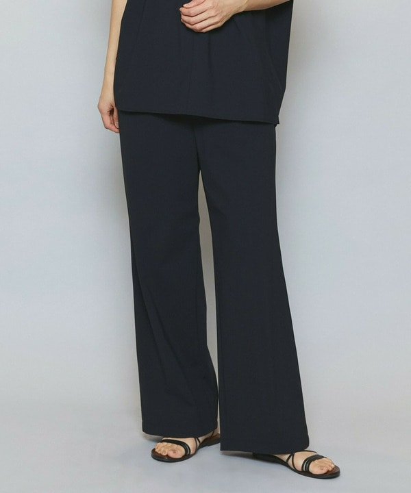 【Lサイズ】クールトリコットストレートパンツ 詳細画像 ブラック 2