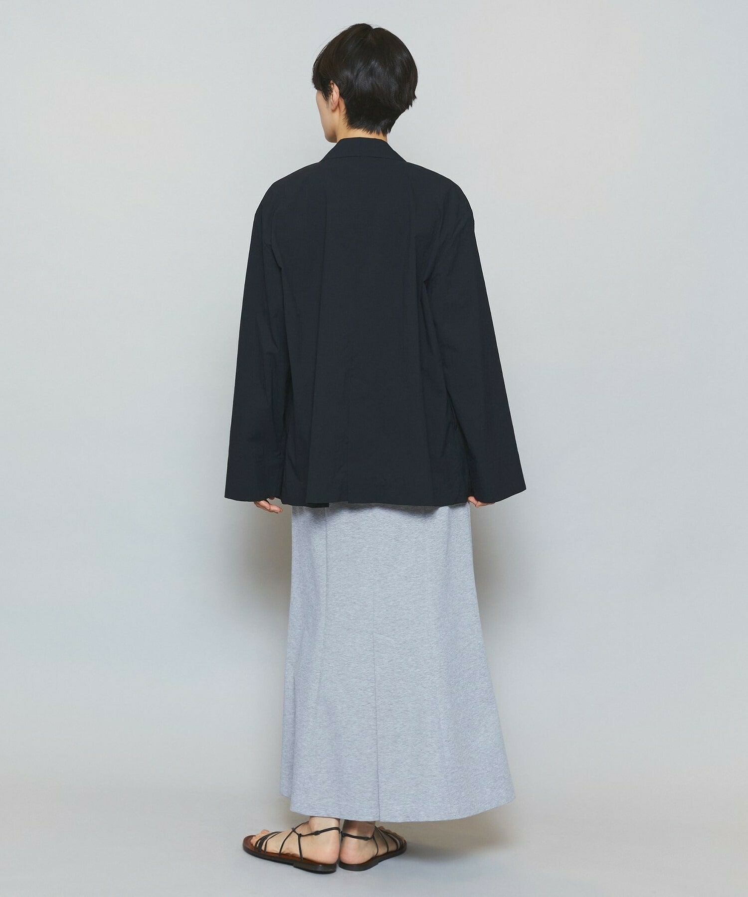 【MOGA】【Lサイズ】ハイゲージ天竺ロングスカート 詳細画像 トップグレー 17