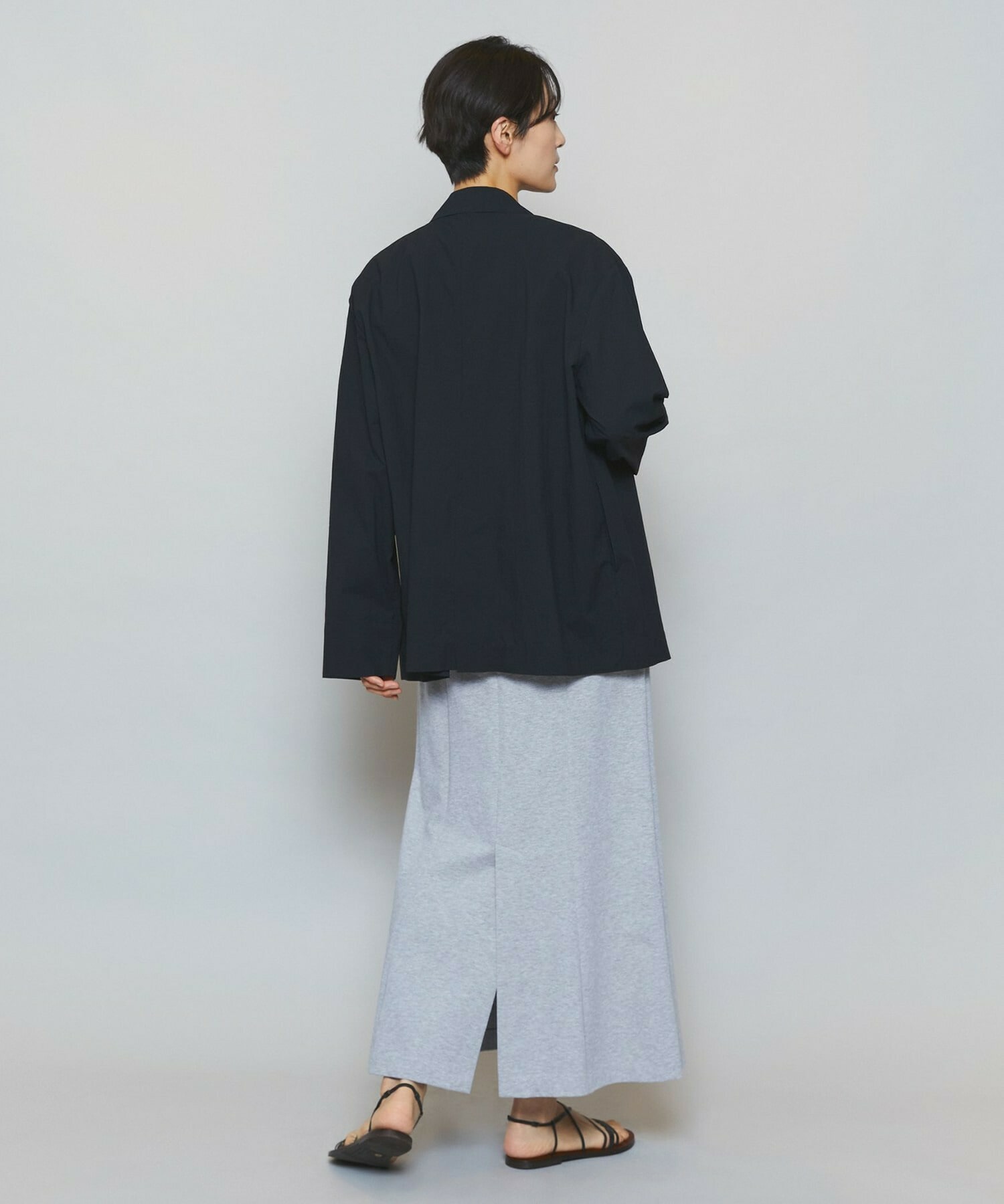 【MOGA】【Lサイズ】ハイゲージ天竺ロングスカート 詳細画像 トップグレー 18