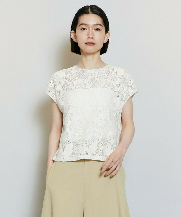 【Lサイズ】ラッセルレーストップス 詳細画像 アイボリー 2