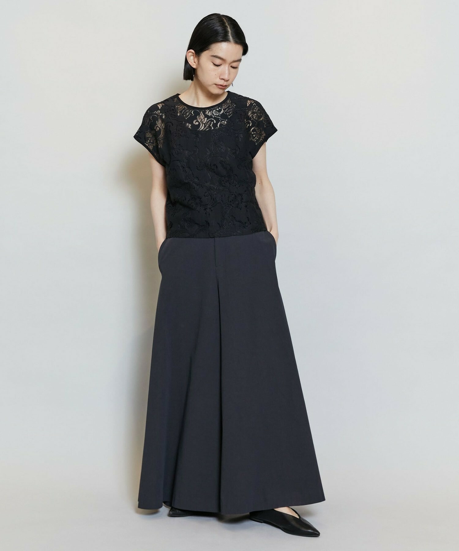 【MOGA】【Lサイズ】ラッセルレーストップス 詳細画像 アイボリー 1