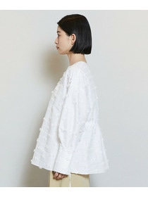 【MOGA】【Lサイズ】リボンテープジャガードブラウス 詳細画像 ホワイト 21