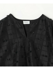 【MOGA】【Lサイズ】リボンテープジャガードブラウス 詳細画像 ホワイト 25