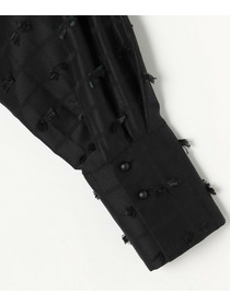 【MOGA】【Lサイズ】リボンテープジャガードブラウス 詳細画像 ホワイト 26