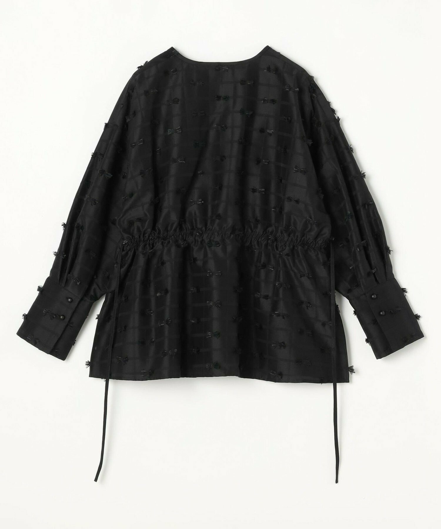 【MOGA】【Lサイズ】リボンテープジャガードブラウス 詳細画像 ホワイト 24