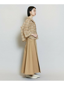 【MOGA】【Lサイズ】コットンシルクチェックシャツブラウス 詳細画像 ベージュ 16