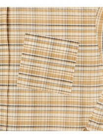 【MOGA】【Lサイズ】コットンシルクチェックシャツブラウス 詳細画像 ベージュ 28