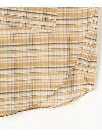 【MOGA】【Lサイズ】コットンシルクチェックシャツブラウス 詳細画像 ベージュ 29