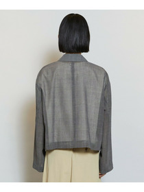 【MOGA】【Lサイズ】ハードボイルチェッククロップドジャケット 詳細画像 チェック 23