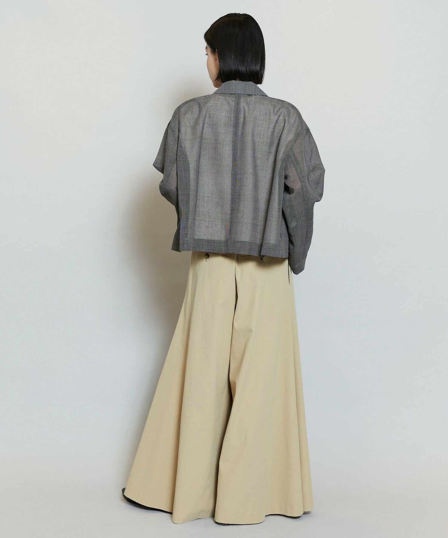 【MOGA】【Lサイズ】ハードボイルチェッククロップドジャケット 詳細画像 チェック 15