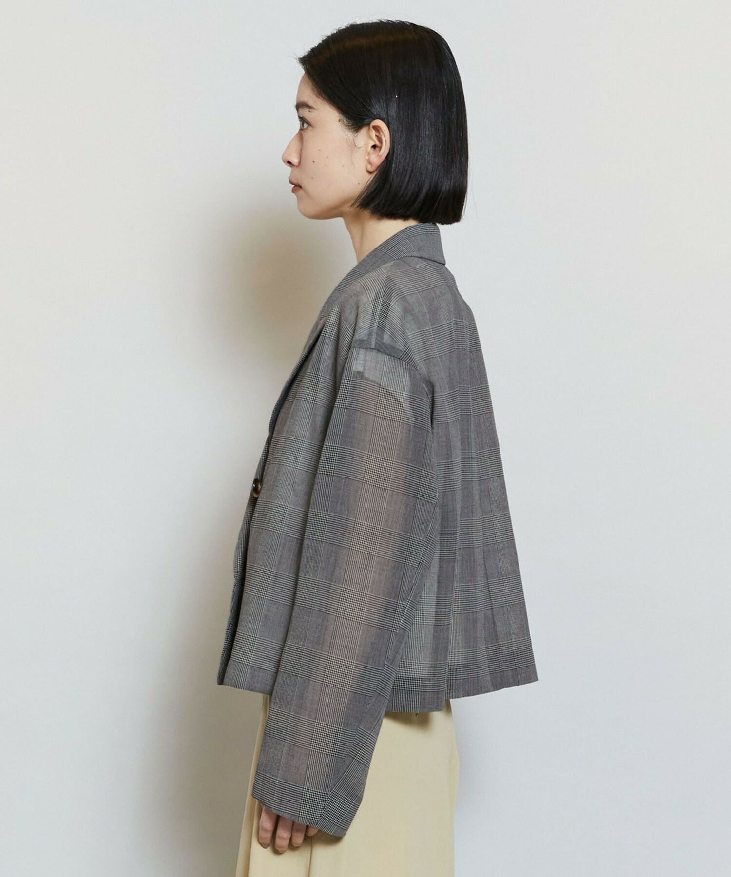 【MOGA】【Lサイズ】ハードボイルチェッククロップドジャケット 詳細画像 チェック 21