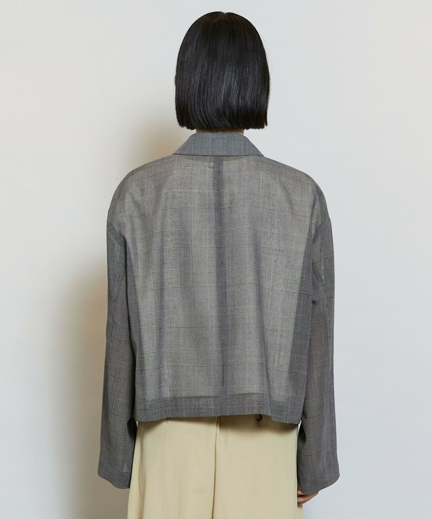 【MOGA】【Lサイズ】ハードボイルチェッククロップドジャケット 詳細画像 チェック 23