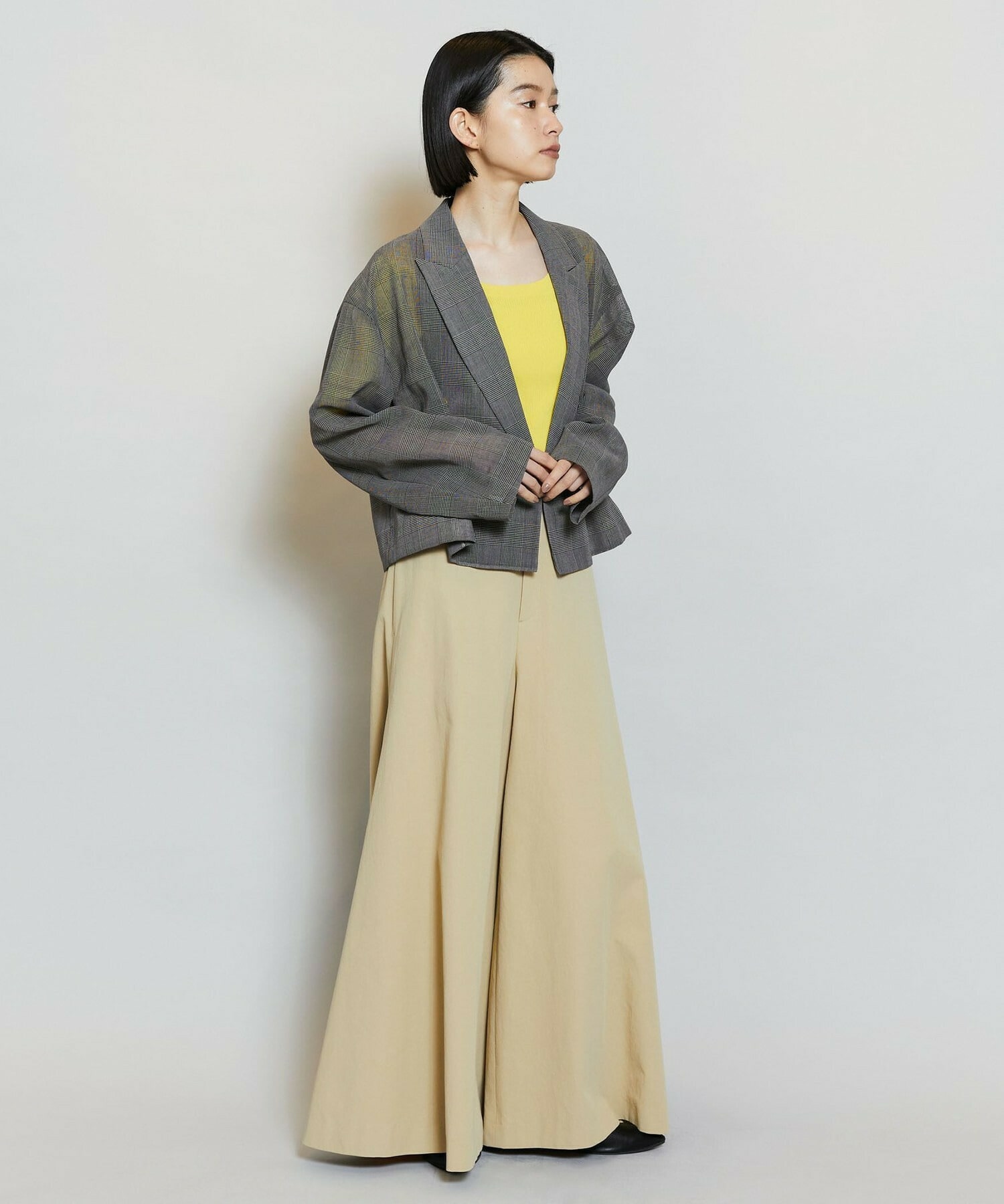 【MOGA】【Lサイズ】ハードボイルチェッククロップドジャケット 詳細画像 チェック 7