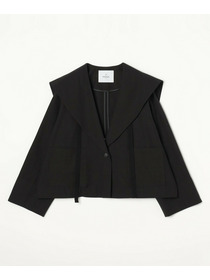 【MOGA】【Lサイズ】ライトグログランセーラージャケット 詳細画像 ブラック 12