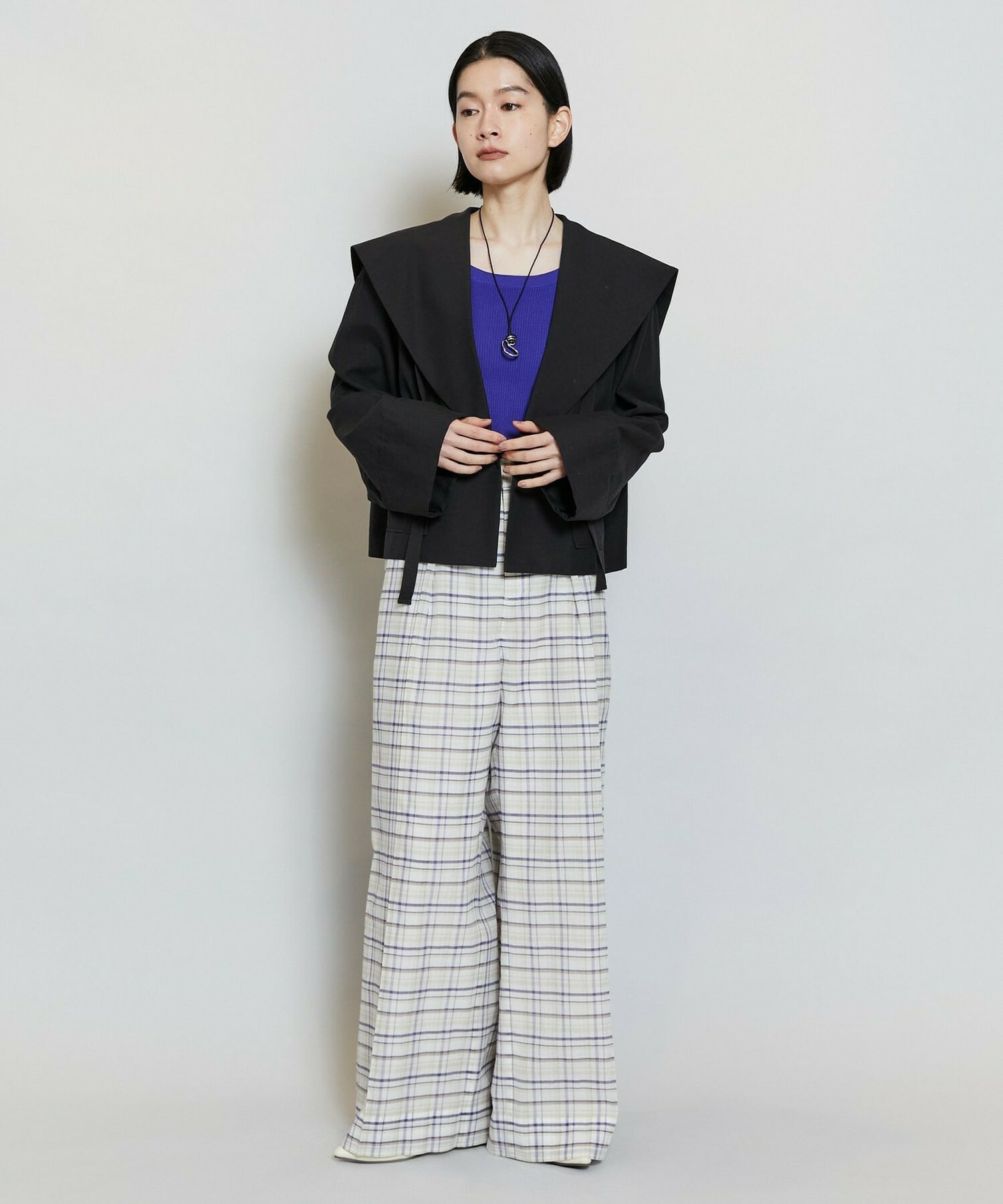 【MOGA】【Lサイズ】ライトグログランセーラージャケット 詳細画像 ブラック 10