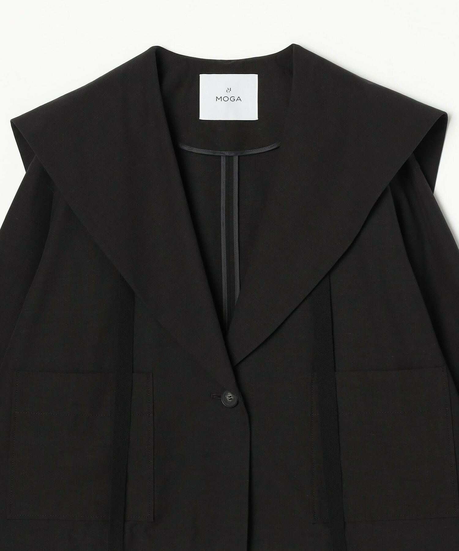 【MOGA】【Lサイズ】ライトグログランセーラージャケット 詳細画像 ブラック 14