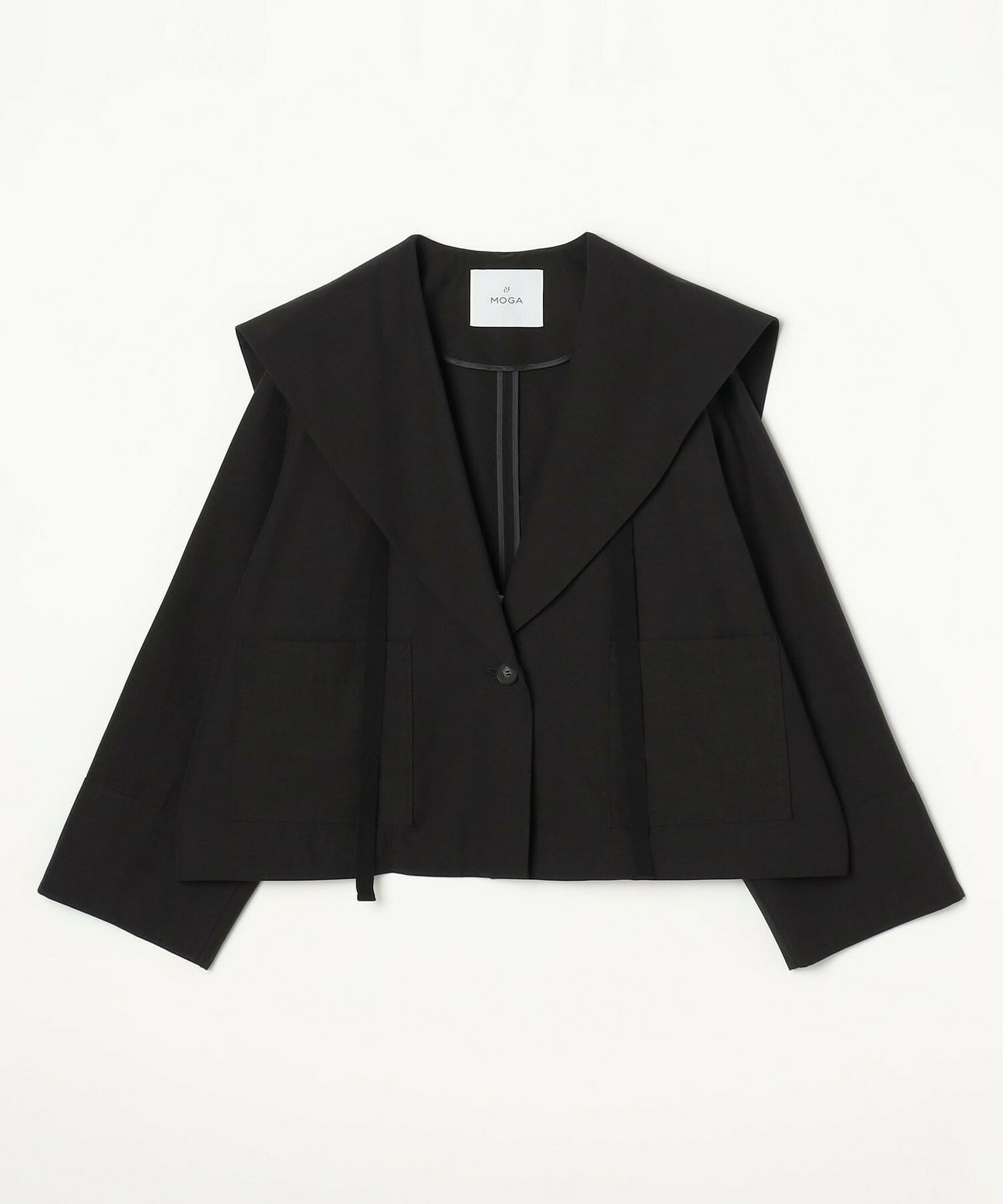 【MOGA】【Lサイズ】ライトグログランセーラージャケット 詳細画像 ブラック 1