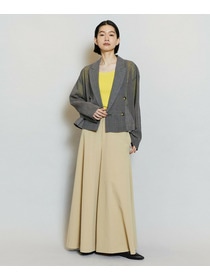 【MOGA】【Lサイズ】コンパクトツイルワイドフレアーパンツ 詳細画像 ダークネイビー 1