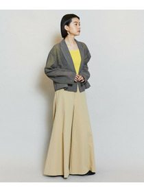 【MOGA】【Lサイズ】コンパクトツイルワイドフレアーパンツ 詳細画像 ダークネイビー 3