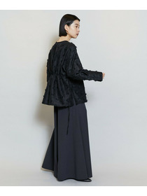 【MOGA】【Lサイズ】コンパクトツイルワイドフレアーパンツ 詳細画像 ダークネイビー 6