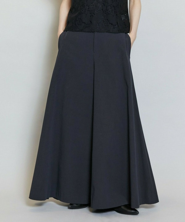 【Lサイズ】コンパクトツイルワイドフレアーパンツ 詳細画像 ダークネイビー 2