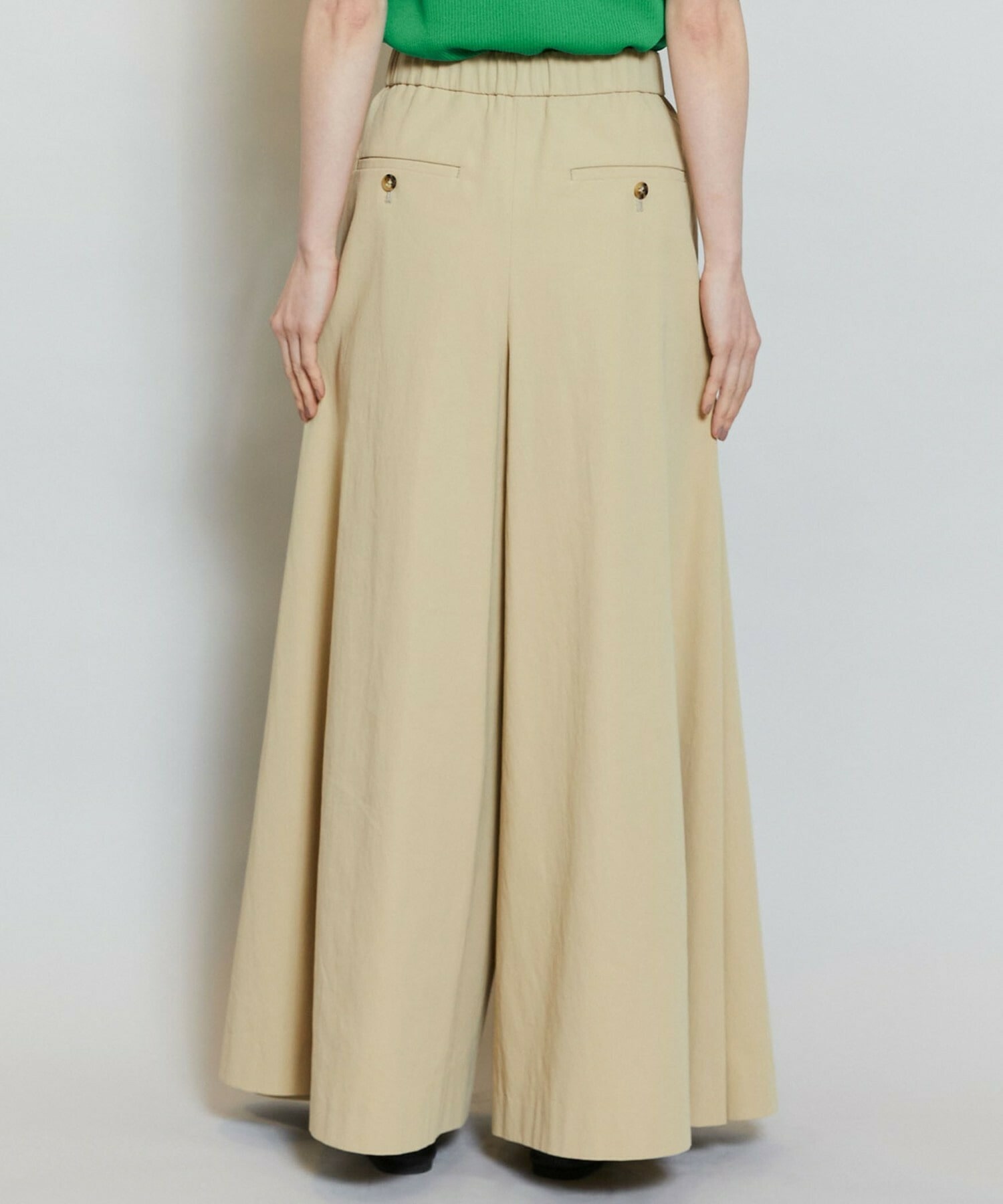 【MOGA】【Lサイズ】コンパクトツイルワイドフレアーパンツ 詳細画像 ダークネイビー 22